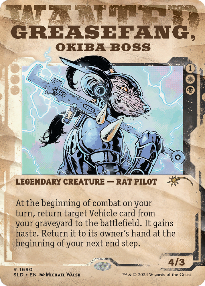 Greasefang, Okiba Boss (Rainbow Foil) [Secret Lair Drop Series]