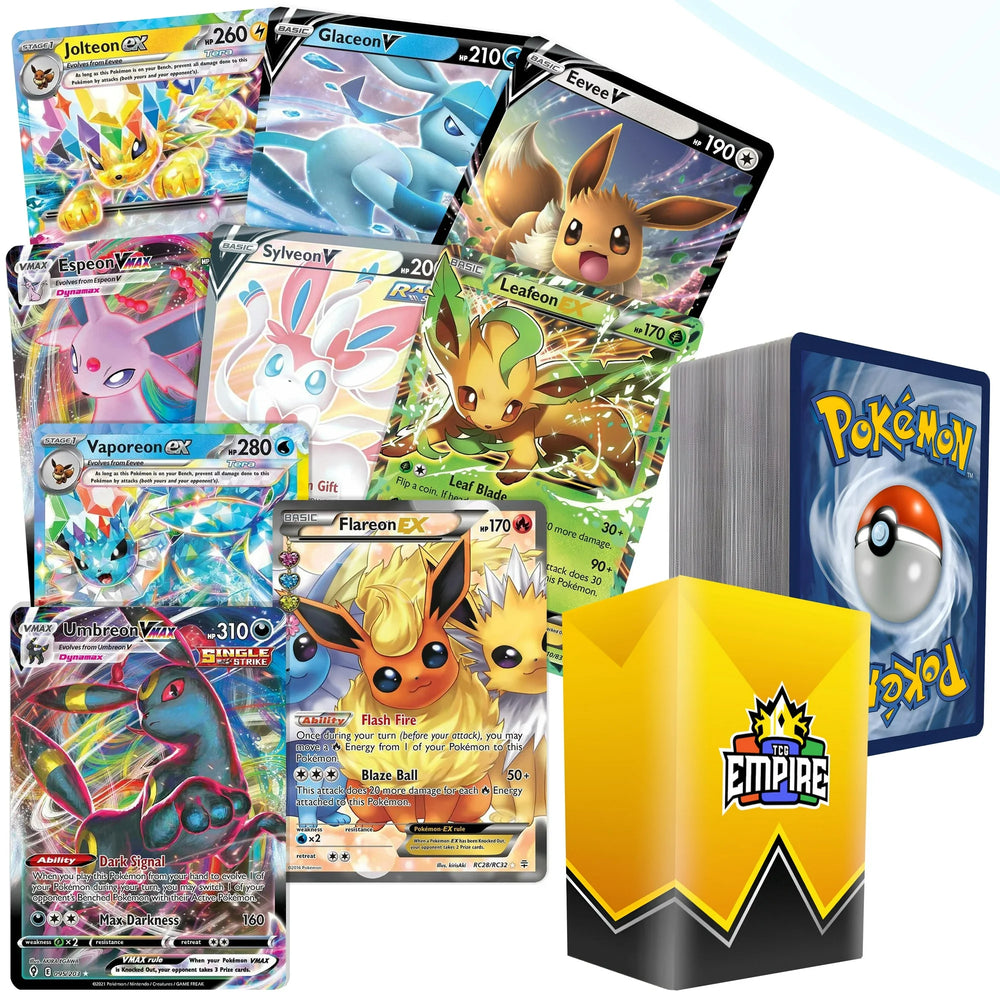 Prismatic Eeveelution Battle Bundle | 100+ Pokémon Cards | 1x Ultra Rare Eeveelution Guaranteed