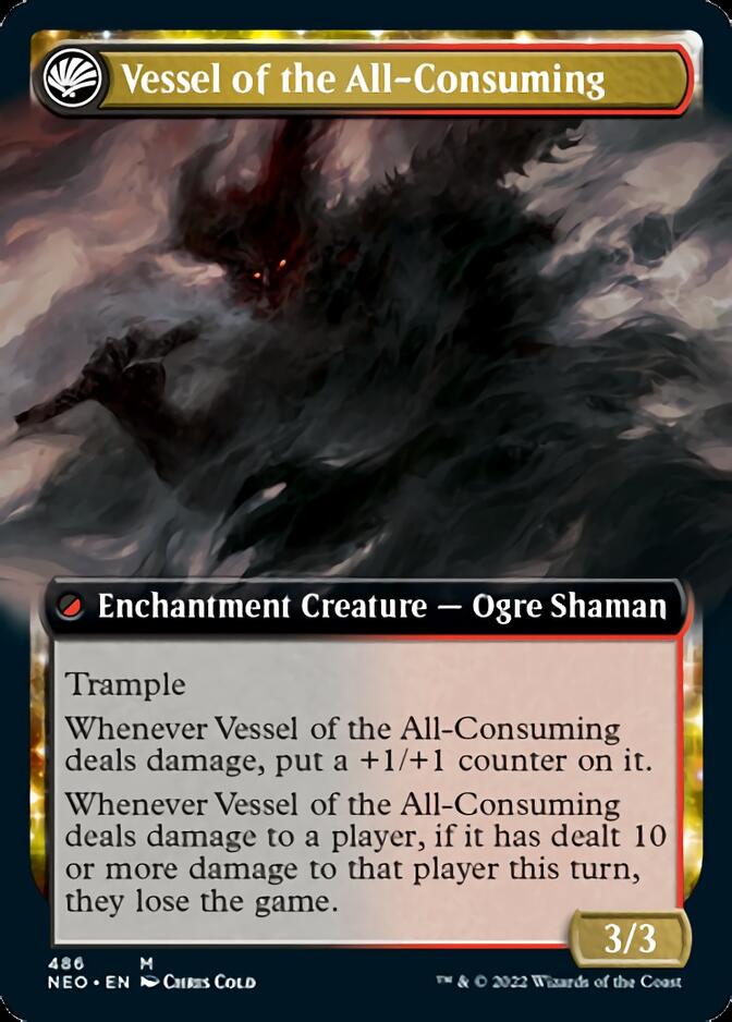 Hidetsugu Consumes All // Vessel of the All-Consuming (Extended Art) [Kamigawa: Neon Dynasty]